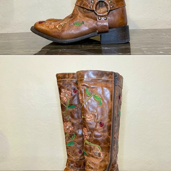 SUNDANCE Dan Post Anise Flower Boots NWT  Size 8 - Picture 2 of 8